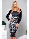 Tailliertes Kleid mit Bindeband am Rücken, schwarz TA2425 – Online-Shop – Boutique